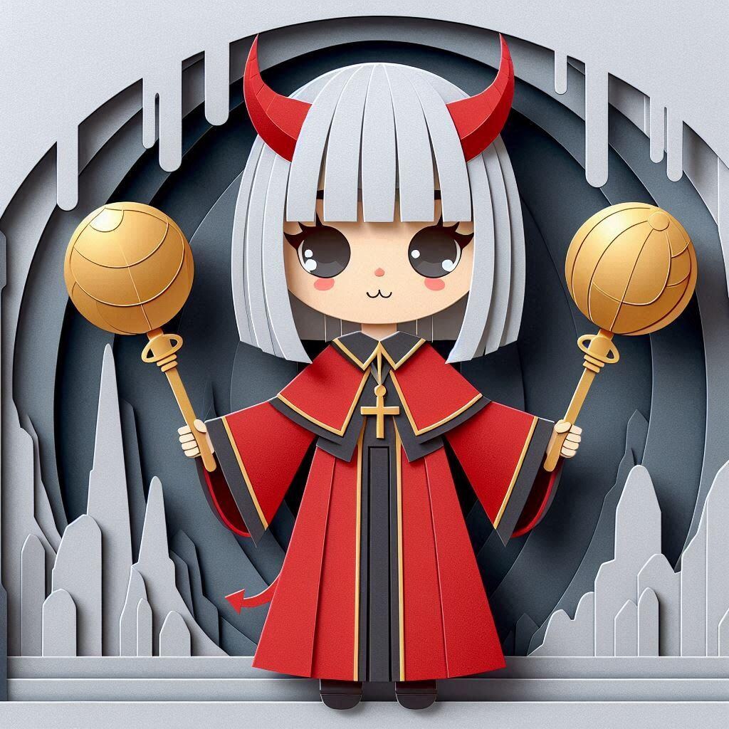 悪魔神官ちゃんのペーパーアート