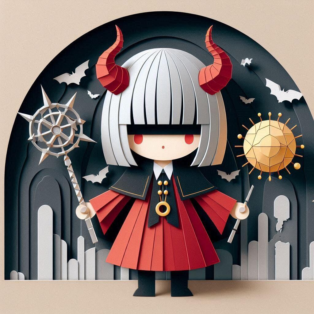 悪魔神官ちゃんのペーパーアート