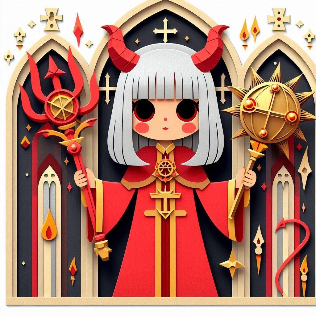 悪魔神官ちゃんのペーパーアート