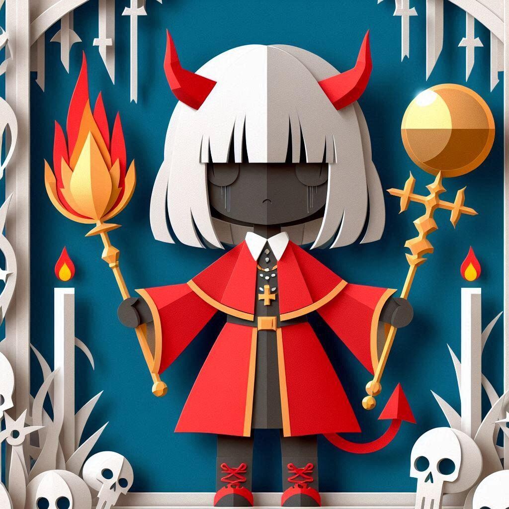 悪魔神官ちゃんのペーパーアート