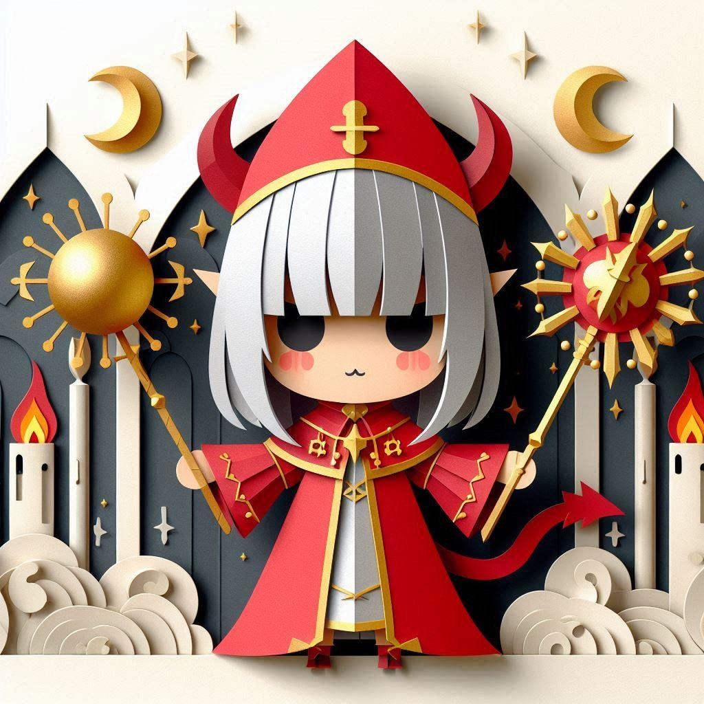 悪魔神官ちゃんのペーパーアート