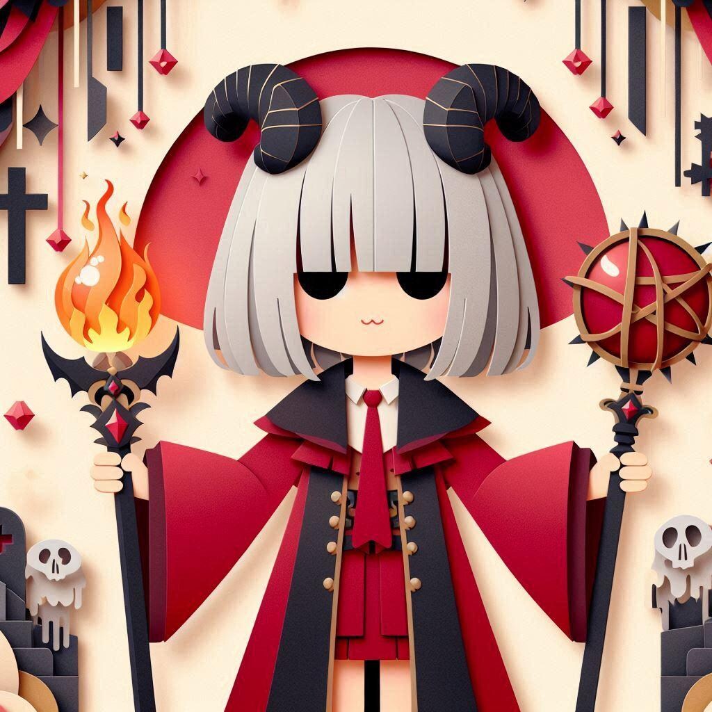 悪魔神官ちゃんのペーパーアート