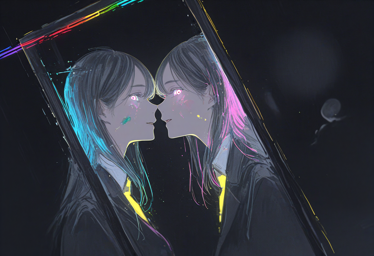 鏡の世界 | の人気AIイラスト・グラビア