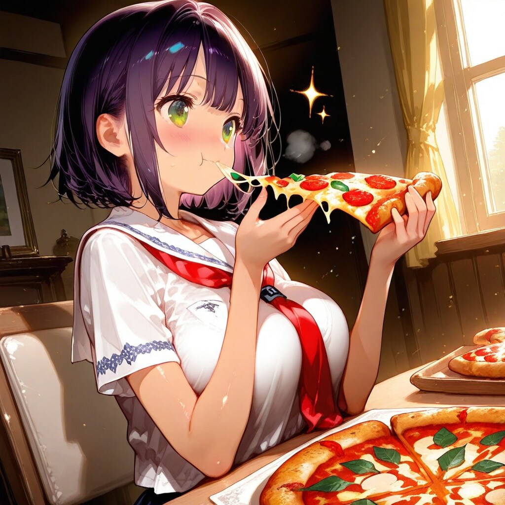 322 ピザの虜になる日焼けっ子