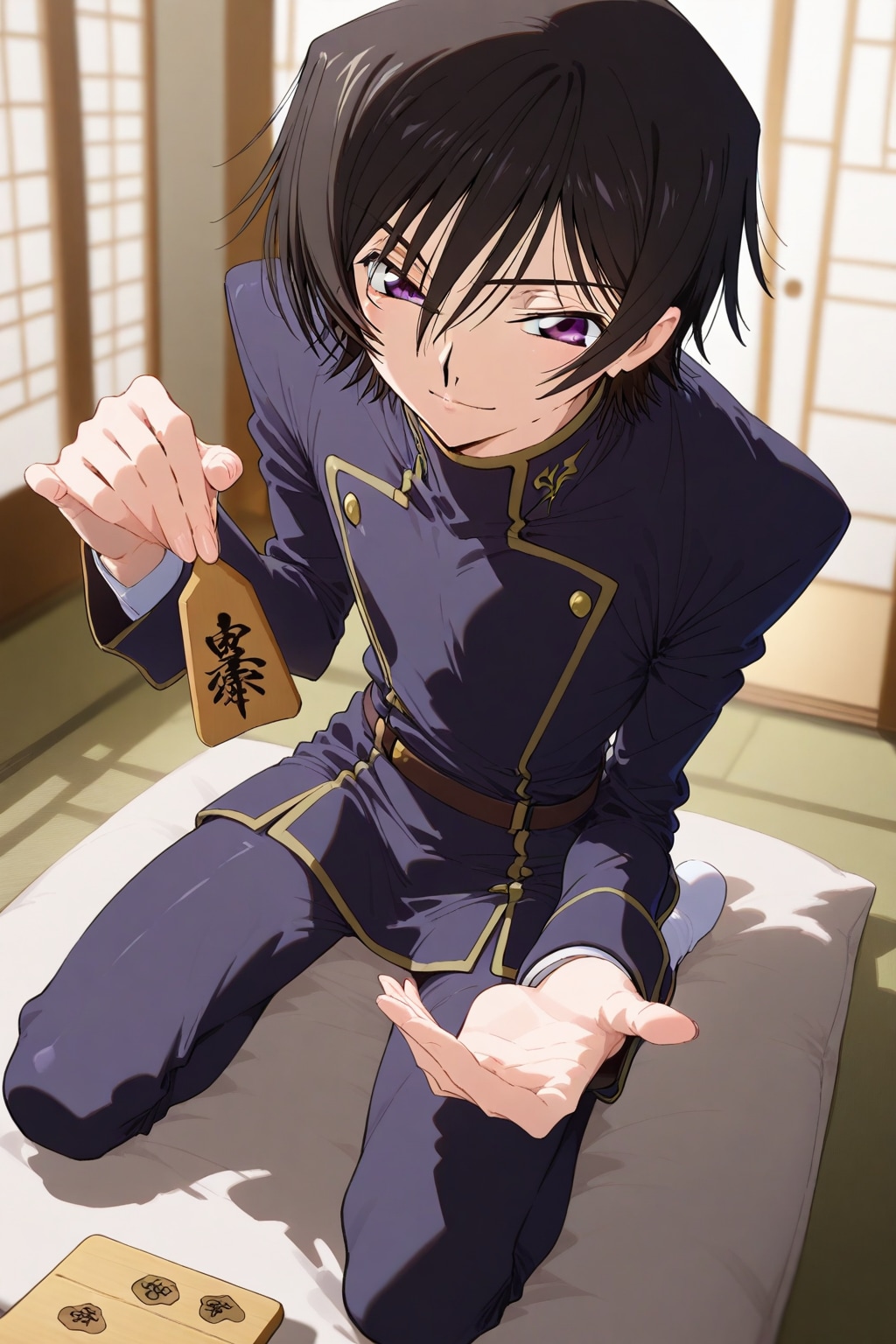 将棋を指すルルーシュ