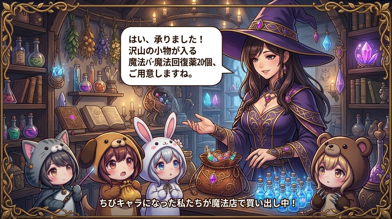 【KIGURUMI QUEST＃７】魔法店で買い物 | の人気AIイラスト・グラビア