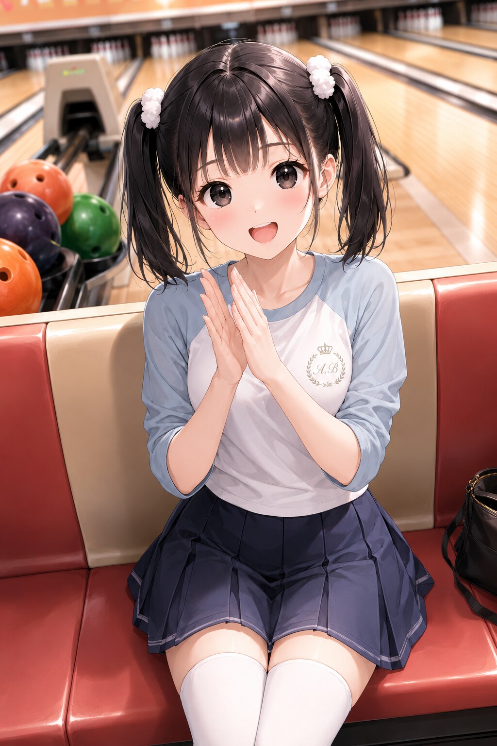 今日はボウリングの日〜♪上手だね〜♡