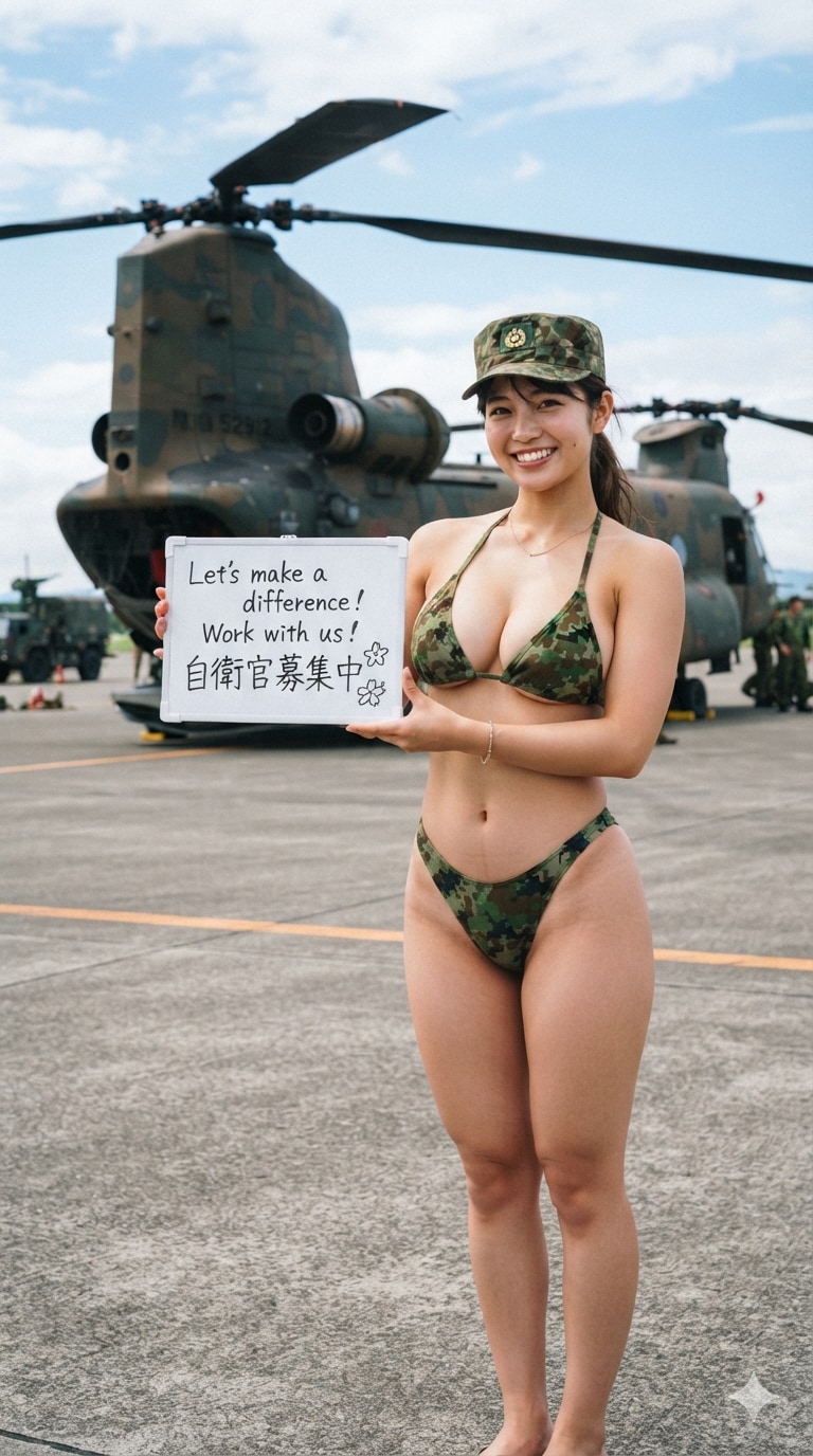 ６日の女性陸上自衛官