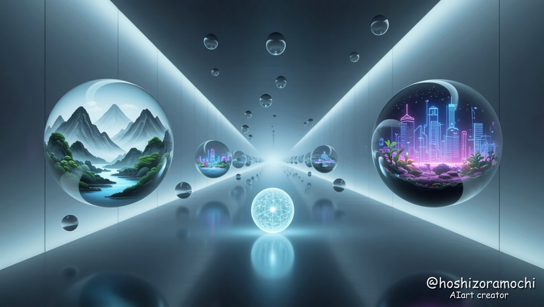 思考が、形になる場所🔮🏔️🌃 | の人気AIイラスト・グラビア