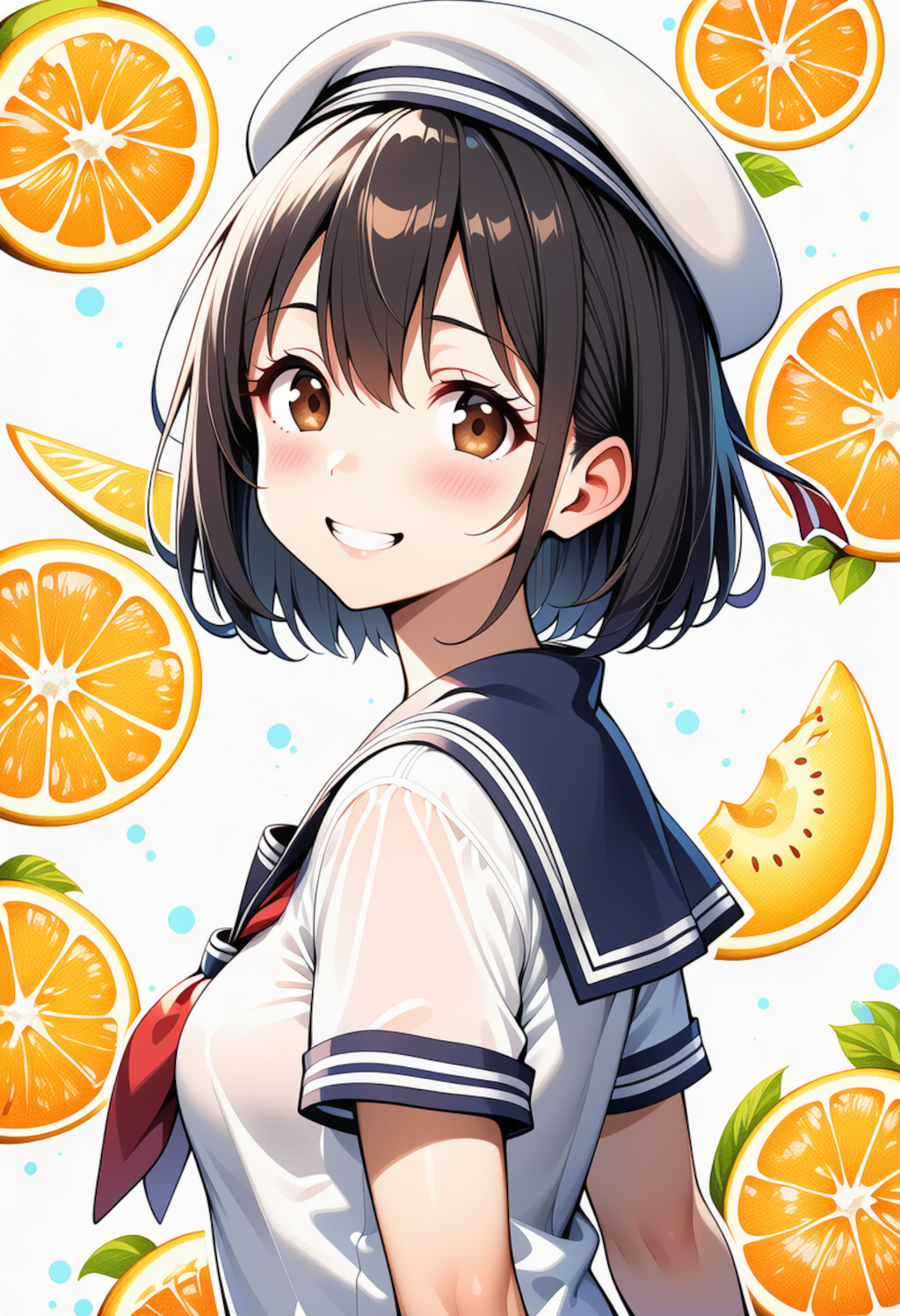 キュートな見返り美人