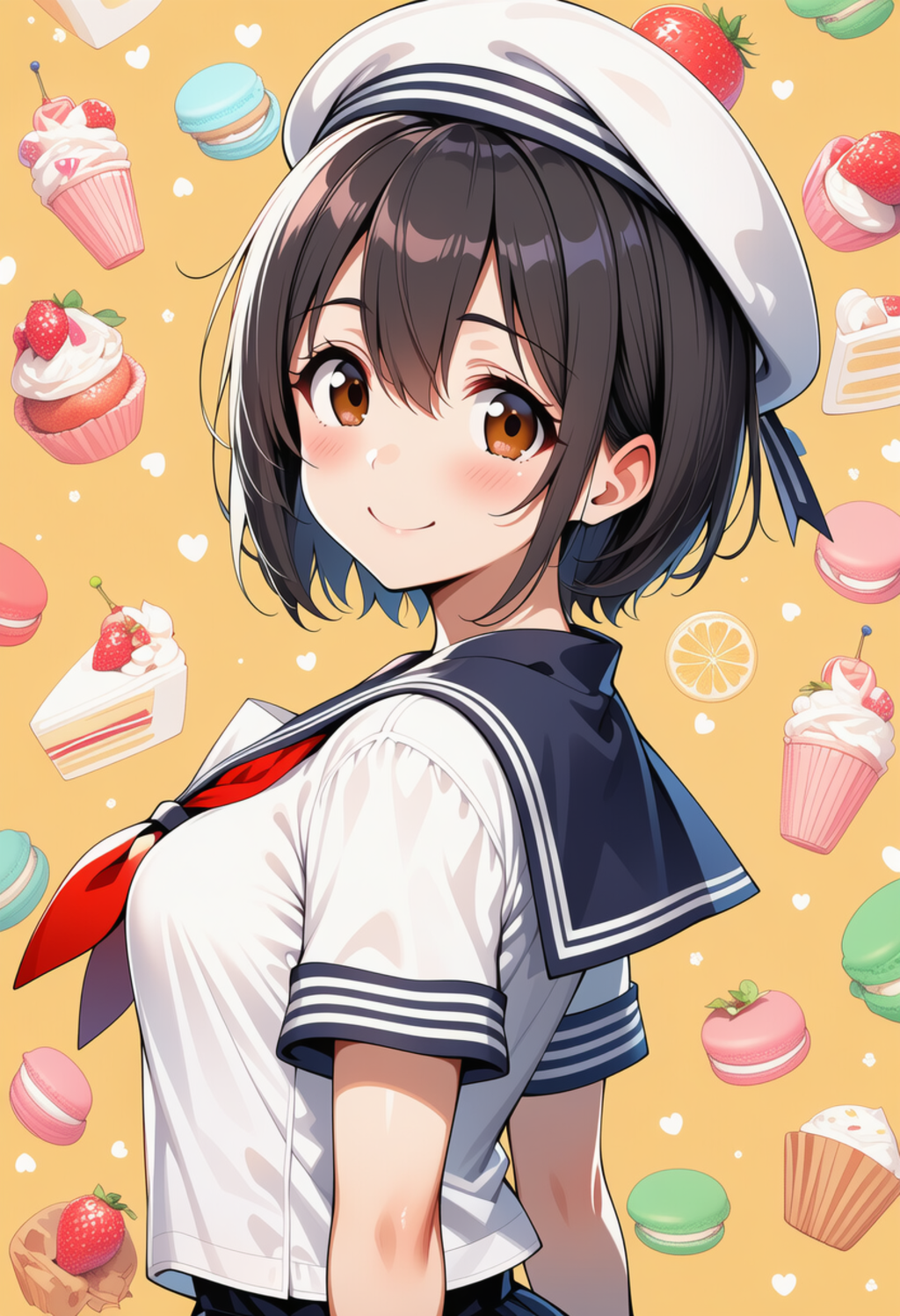 キュートな見返り美人