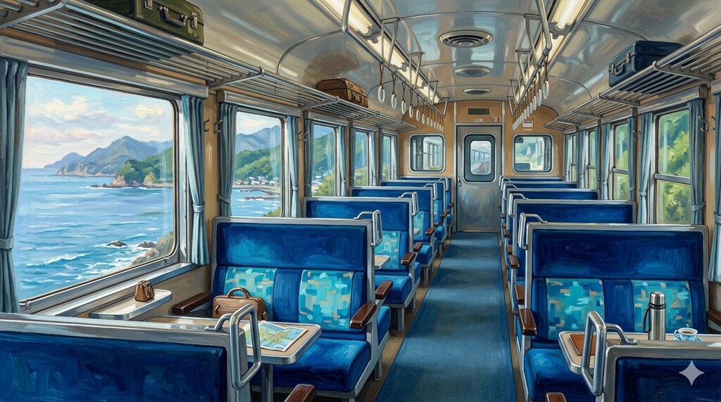 豪華列車で旅行気分。