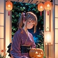 和装でハロウィン 2枚目