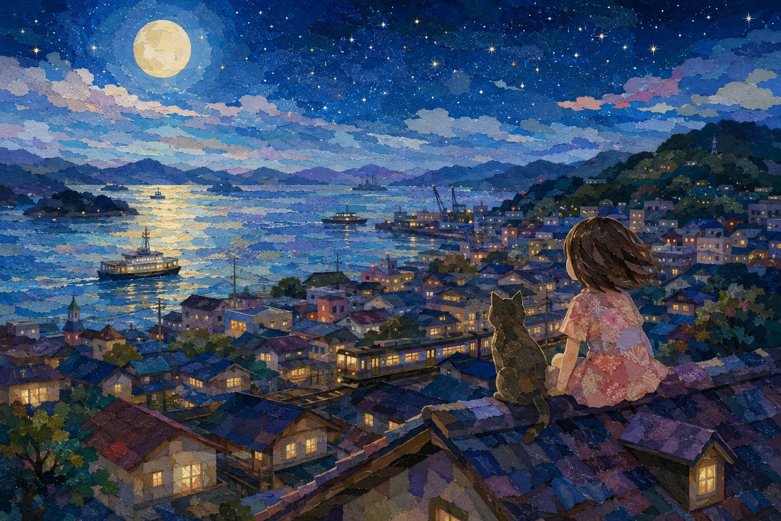 海の見える街123 | の人気AIイラスト・グラビア