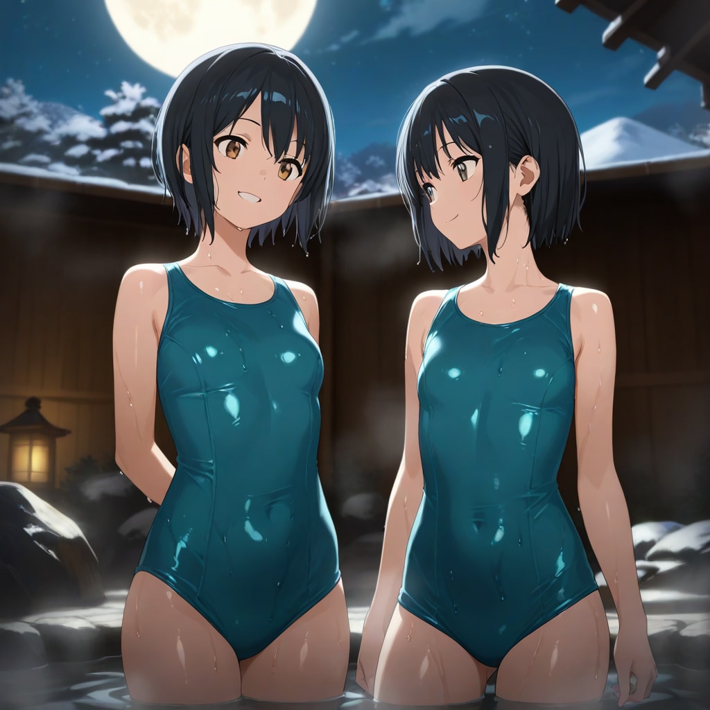 温泉・スク水・裸