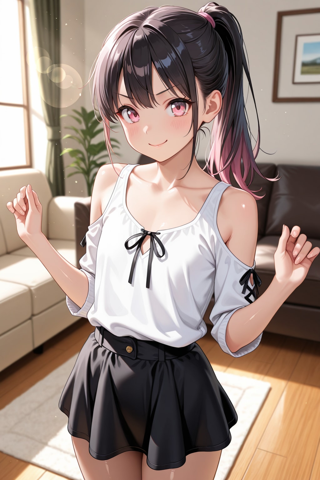 「ポニーテールにしてみたの♡」