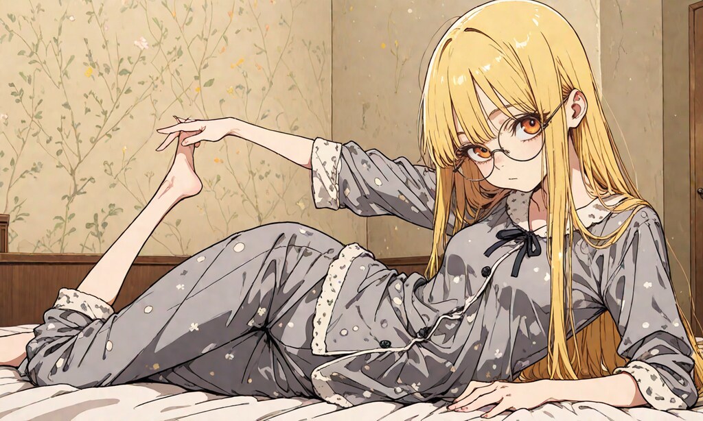 さくな、就寝前のストレッチ