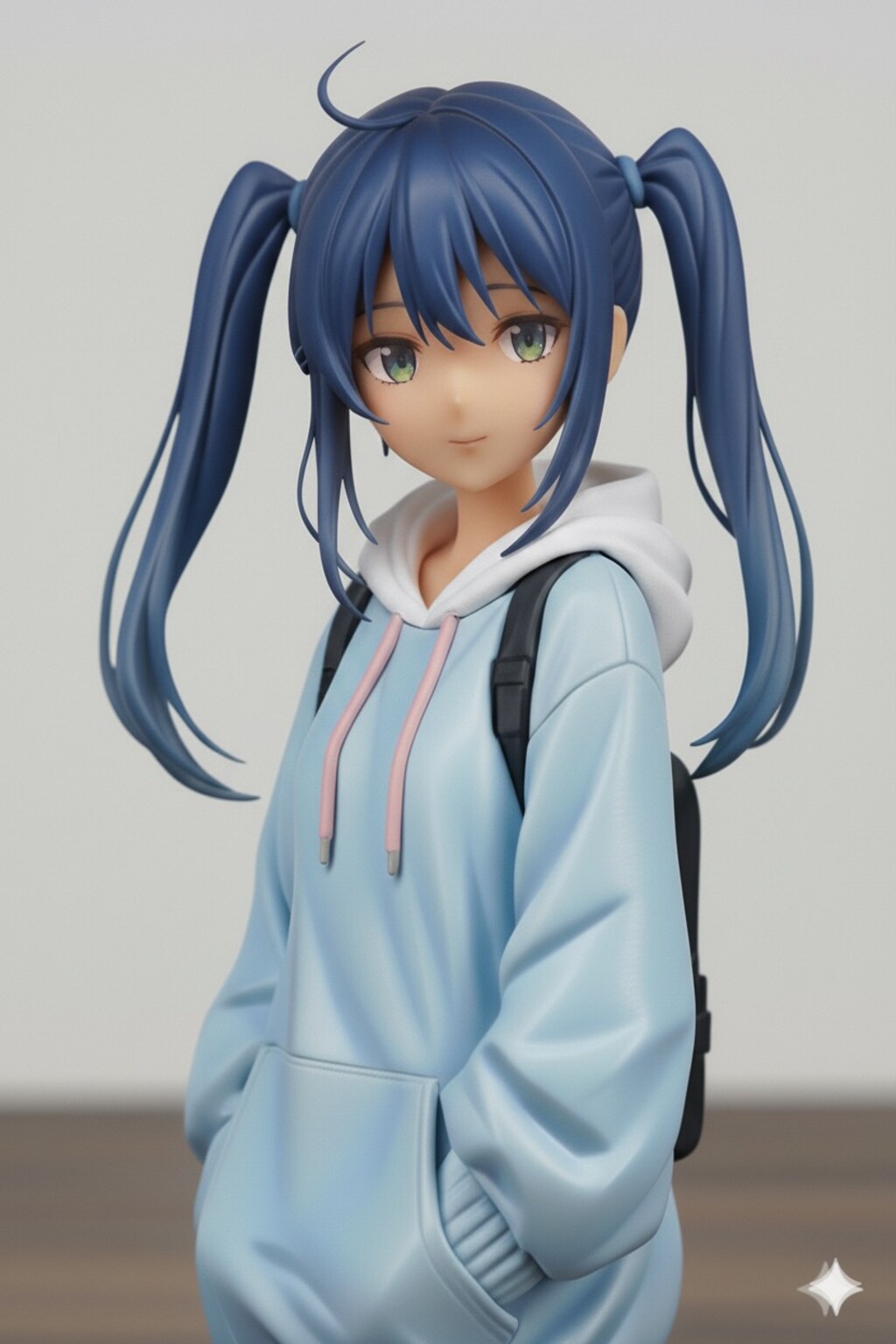 ツインテールの女の子 パーカー フィギュア化