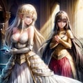 ファンタジーの世界で魅了する幻想の騎士団長の女性騎士 7枚目