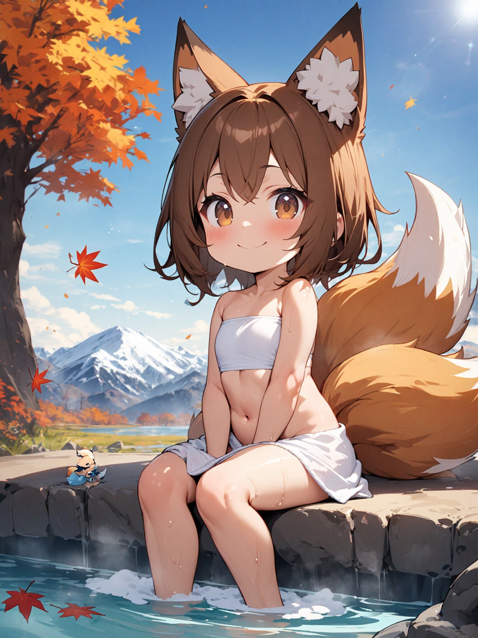 露天風呂の妖狐ちゃん