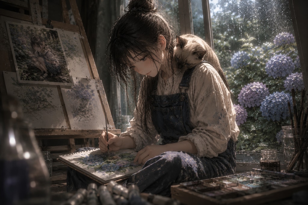 波夷羅ねずは、あの雨の日の色彩を、今もあなたと描き続けている。