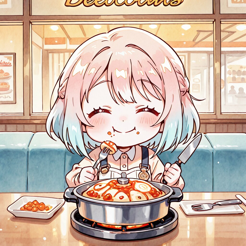謎の肉を食べるガール | の人気AIイラスト・グラビア