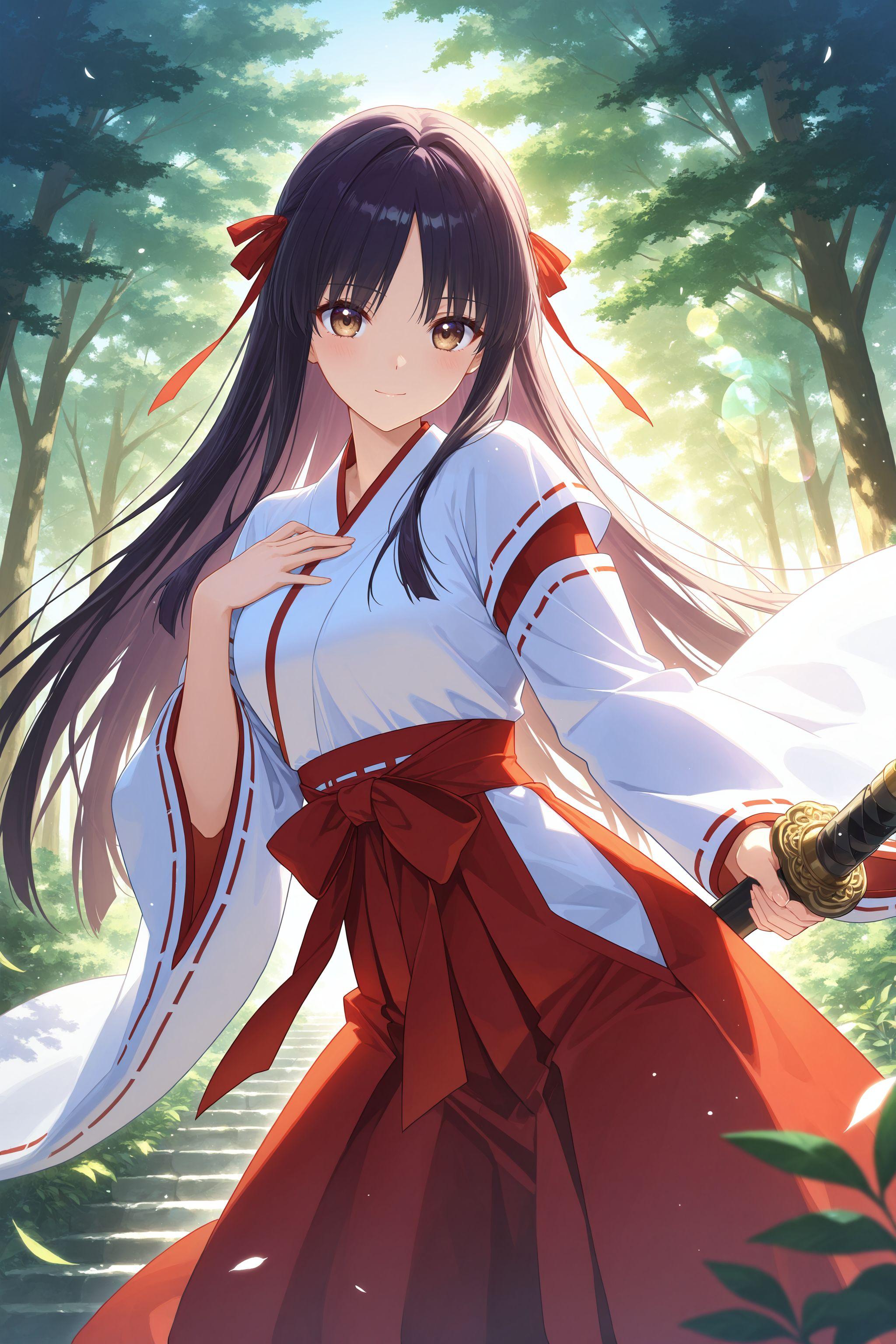 異世界神社の巫女さん | の人気AIイラスト・グラビア