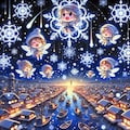 夜空の雪の妖精 3枚目