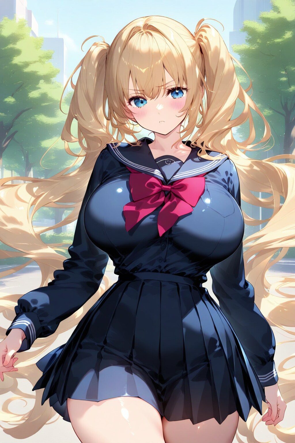 WAVEなツインテ+セーラー服