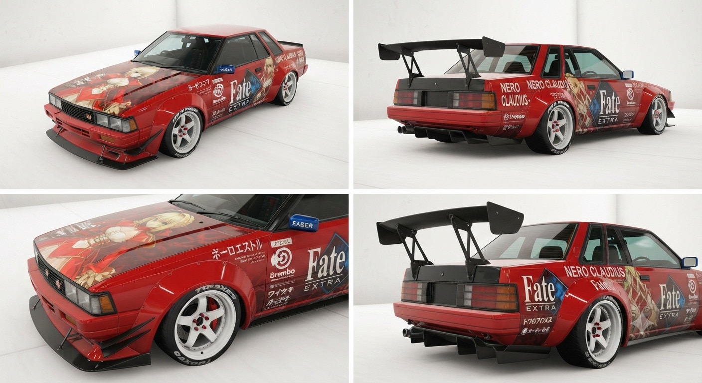 240RS 赤セイバーちゃん痛車 | の人気AIイラスト・グラビア