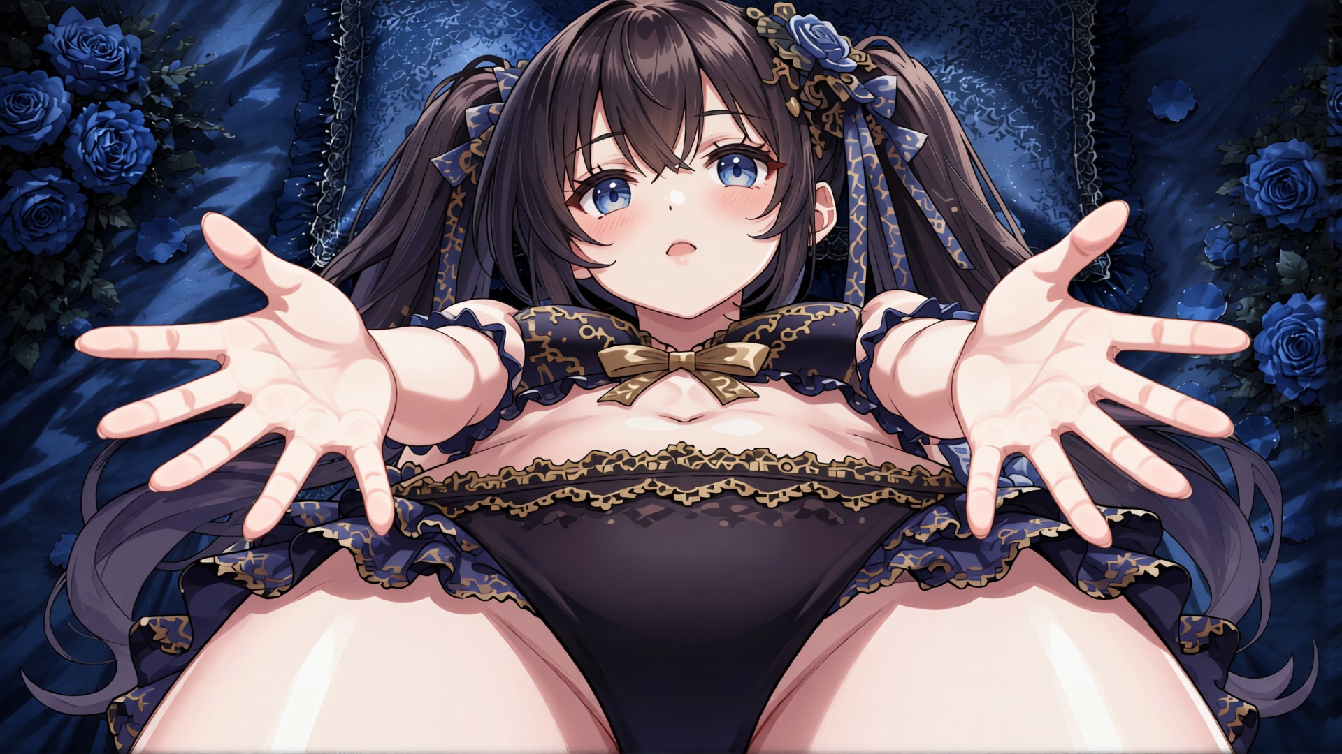 黒髪少女と青水着　その1