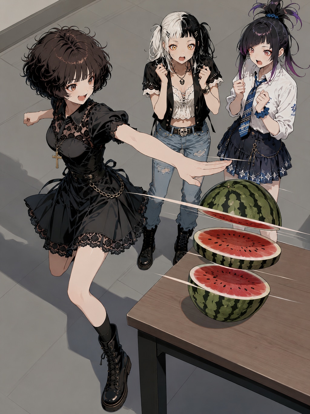 スイカの切り方