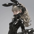 cyber android bunny girl sci-fi mode 2枚目