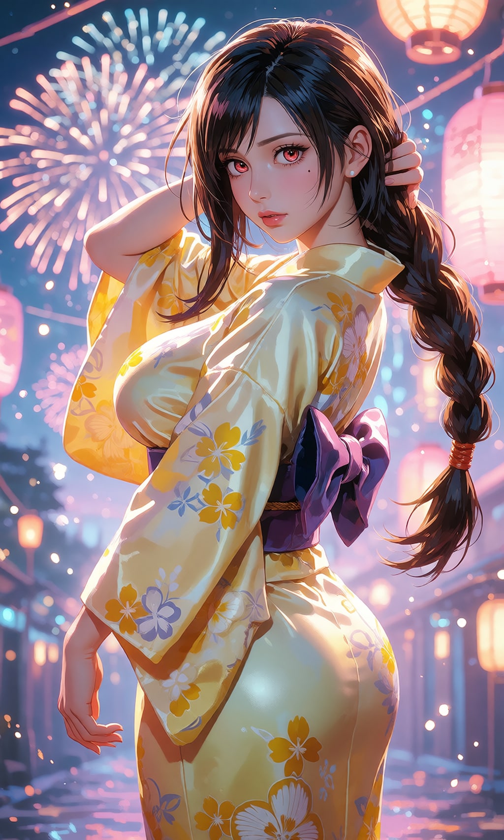 【花火】浴衣ティファさんの夏休み