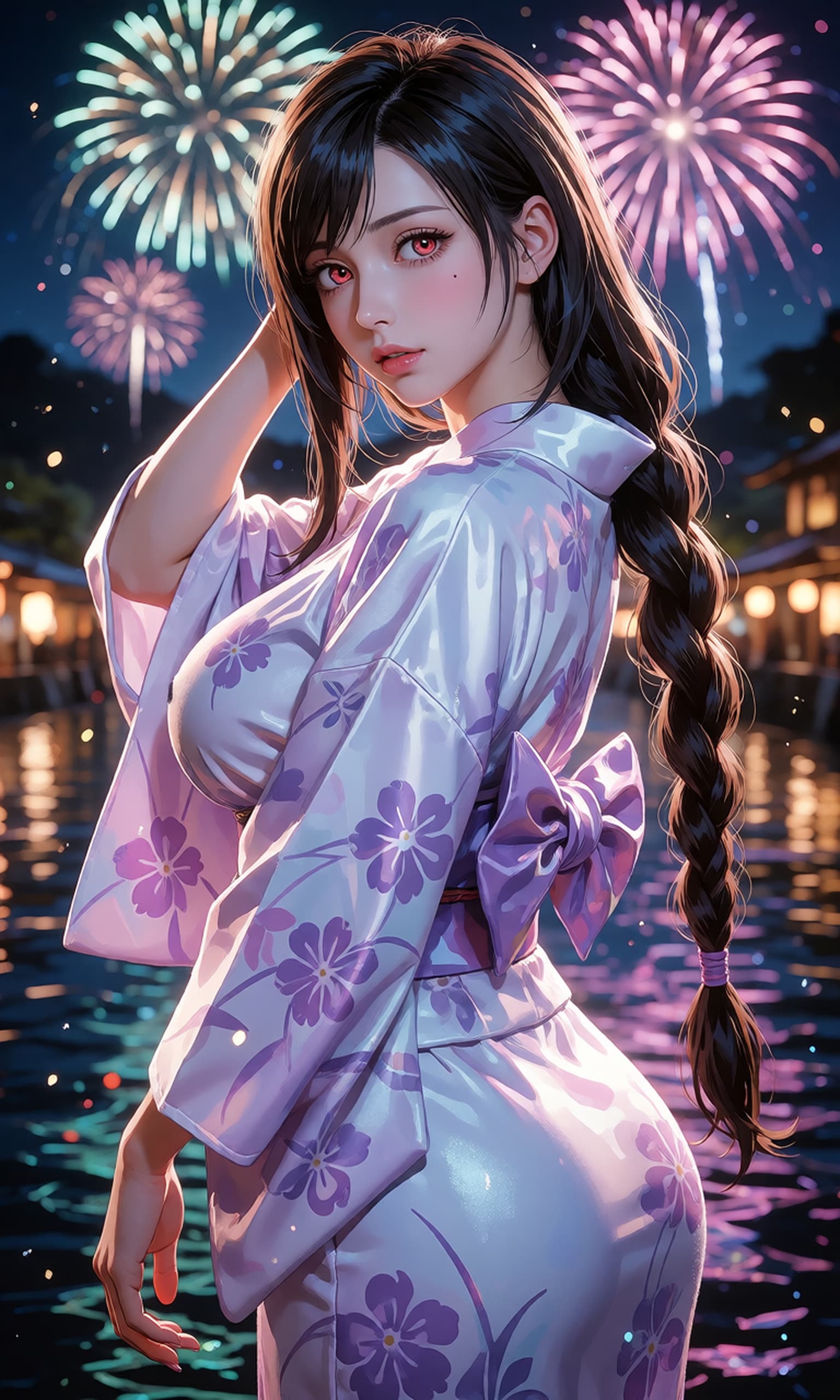 【花火】浴衣ティファさんの夏休み