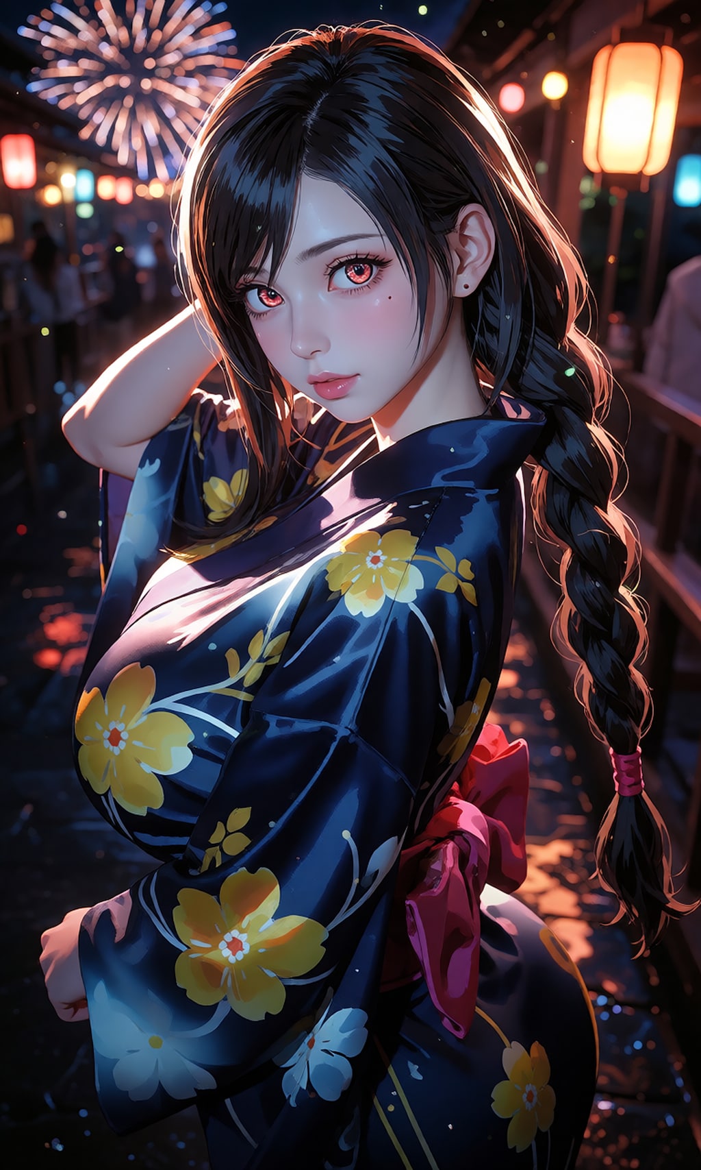 【花火】浴衣ティファさんの夏休み