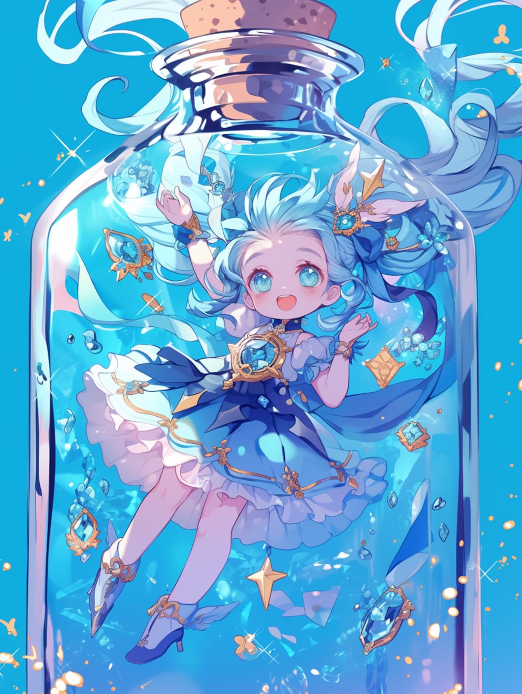 「瓶詰の少女」蒼110
