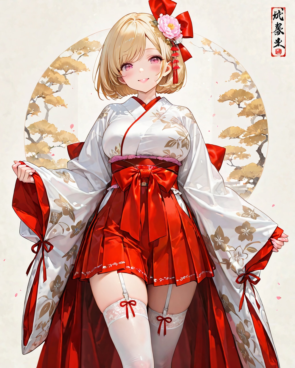 近くに梅が咲きまして