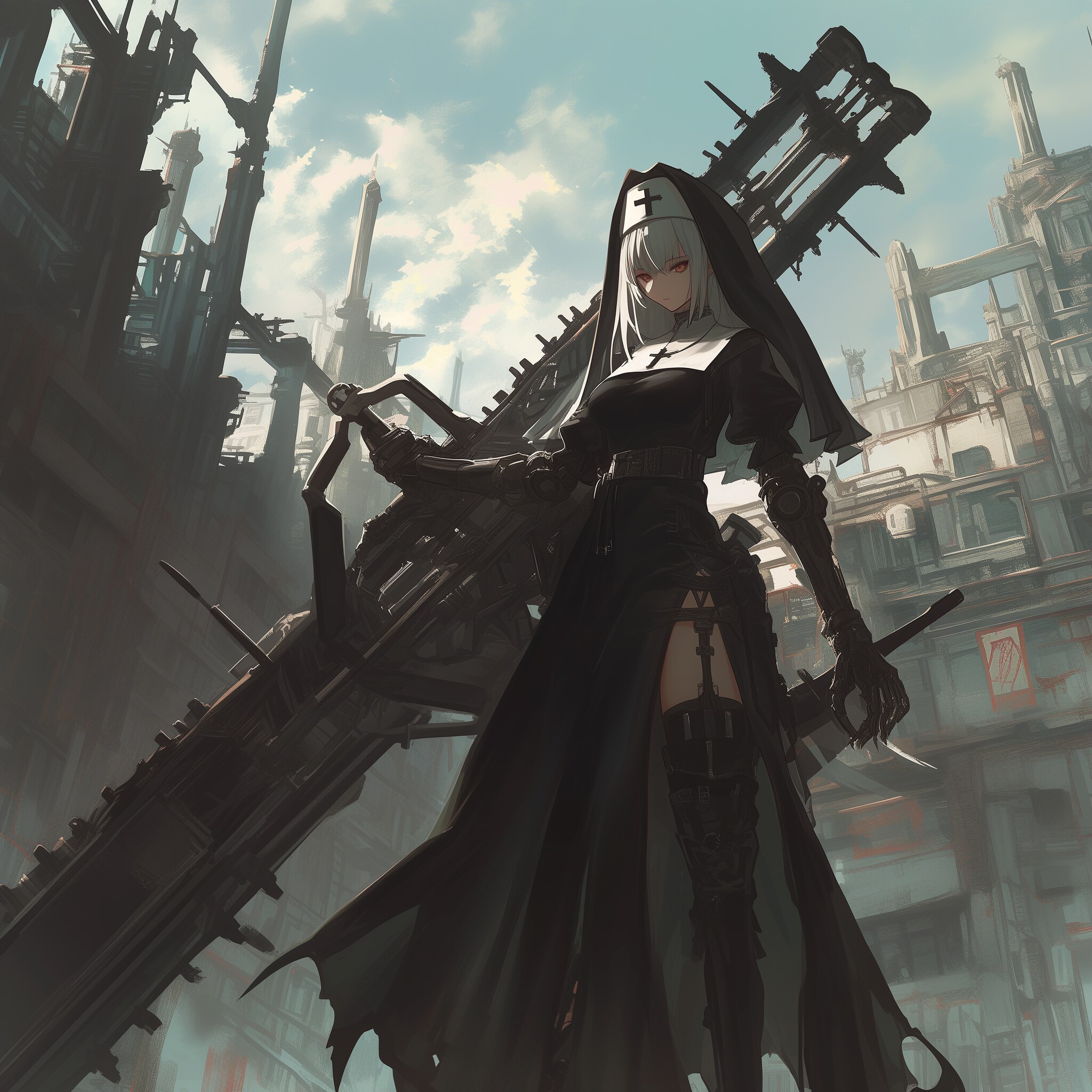 スカイペネトレイトターにて待つ | の人気AIイラスト・グラビア