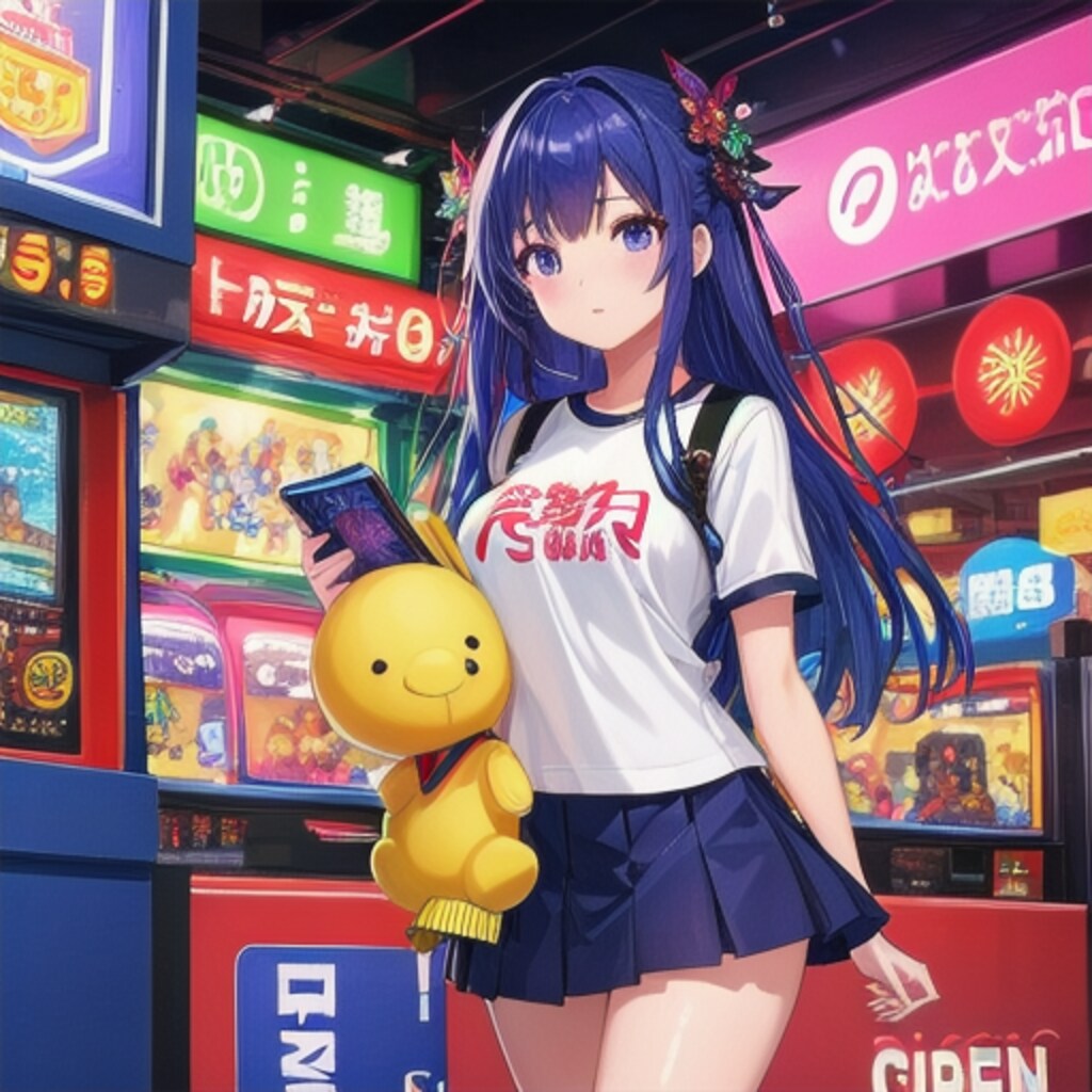 知らないキャラのぬいぐるみがなんとなく取れちゃったガール：きょうのゲーセンガール