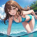 大草原と大きな海🌊2 2枚目