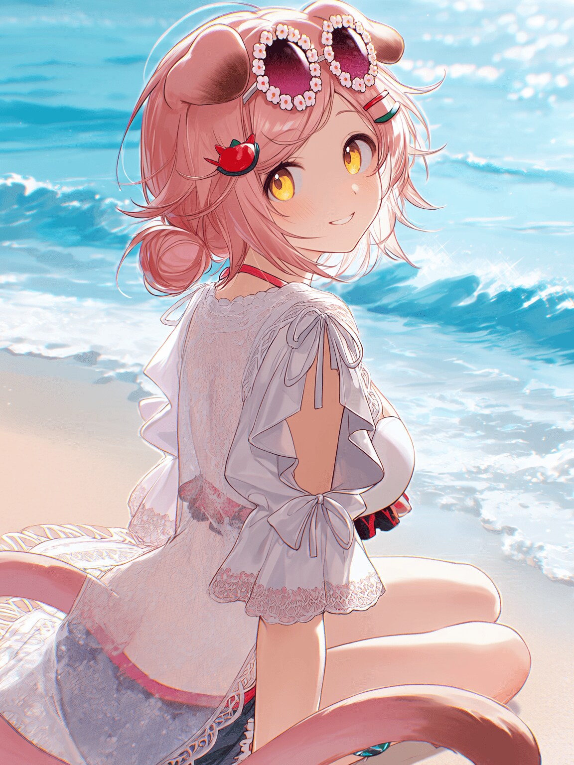 海辺のゴールデングロー（アークナイツ） | の人気AIイラスト・グラビア