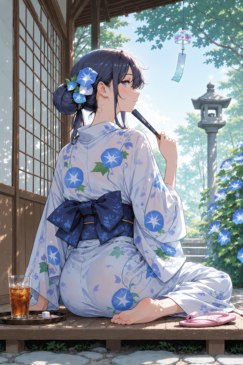 縁側と風鈴