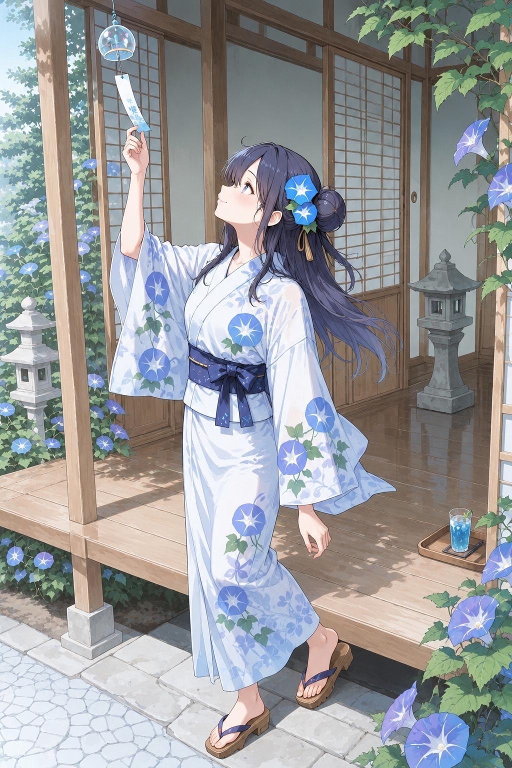 縁側と風鈴