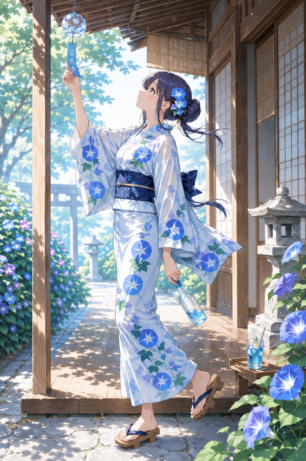 縁側と風鈴
