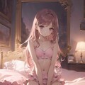 ピンクのベッドの子 4枚目