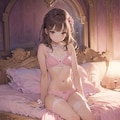 ピンクのベッドの子 2枚目