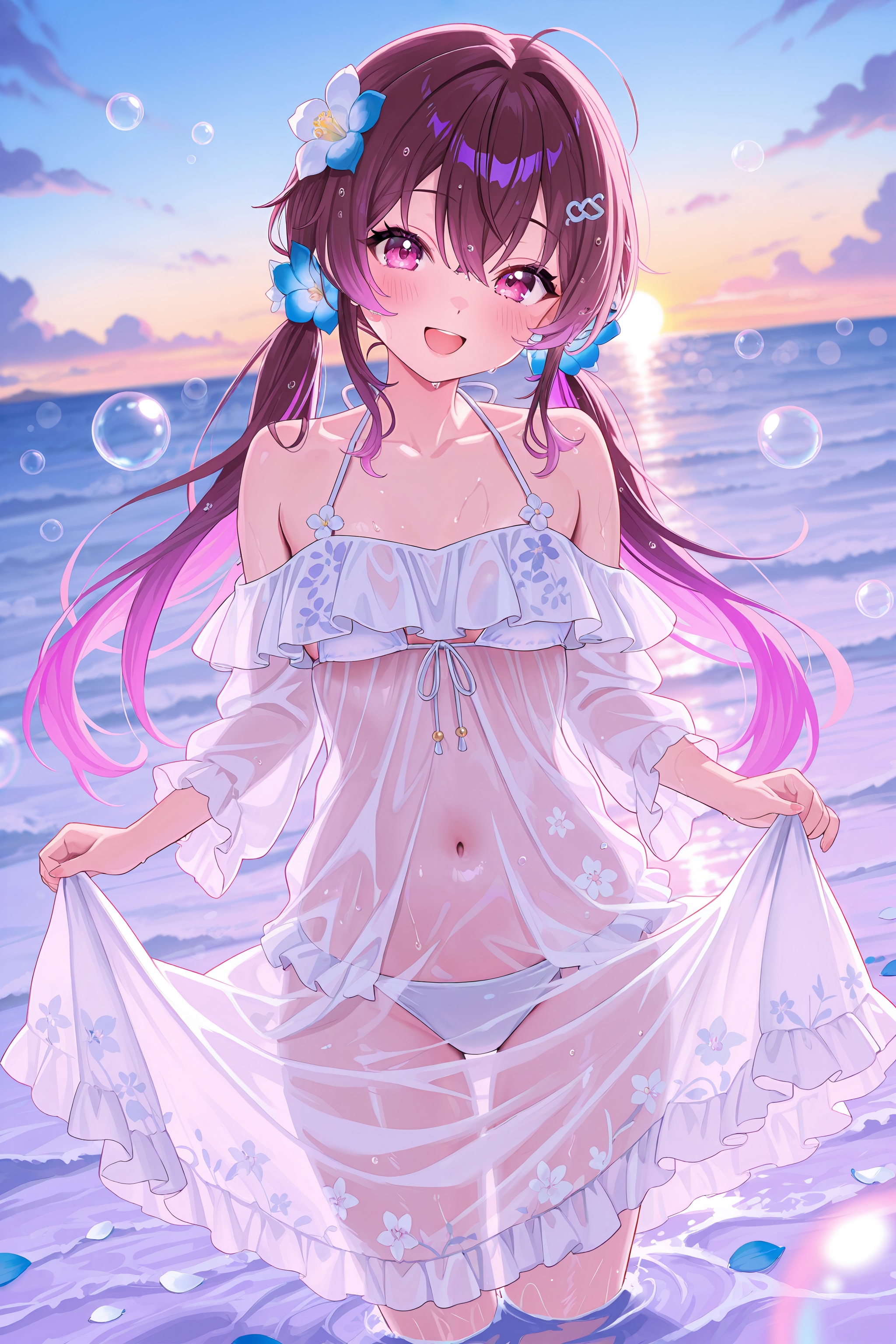 夕凪に佇む