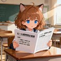 ビール缶と何して遊ぶか企画書を読む小さな女の子 2枚目