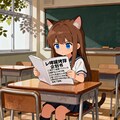 ビール缶と何して遊ぶか企画書を読む小さな女の子 3枚目